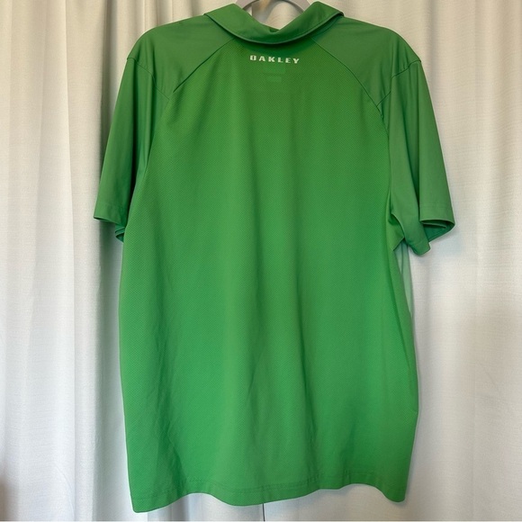 Oakley Men's Color Block Shade Polo Shirt, Trifoil Green XL - Picture 4 of 9